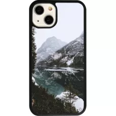 iPhone 13 Case Hülle - Silikon schwarz Winter 22 snowy mountain and lake