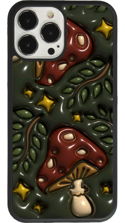 Coque iPhone 13 Pro Max - Silicone rigide noir Autumn 26 3D mushrooms