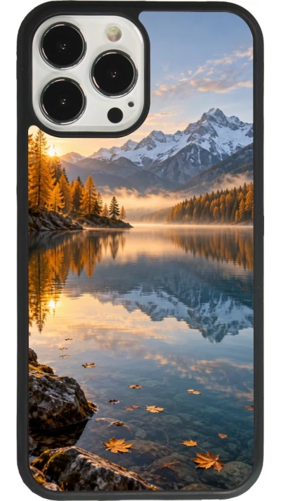 Coque iPhone 13 Pro Max - Silicone rigide noir Autumn 26 Autumn lake