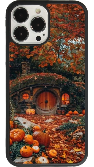 Coque iPhone 13 Pro Max - Silicone rigide noir Autumn 26 Hobbit house