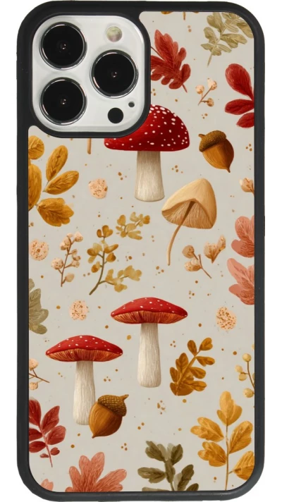 Coque iPhone 13 Pro Max - Silicone rigide noir Autumn 26 Mushrooms and leaves