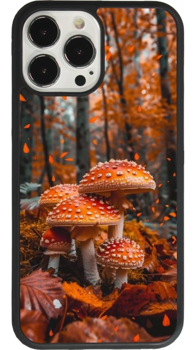 Coque iPhone 13 Pro Max - Silicone rigide noir Autumn 26 Mushrooms in the woods