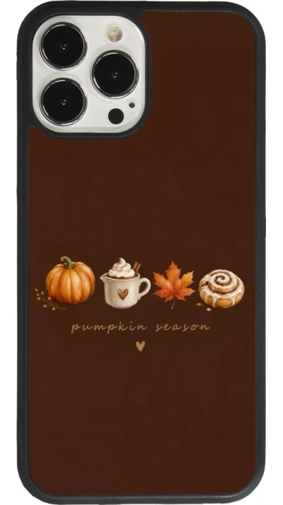 Coque iPhone 13 Pro Max - Silicone rigide noir Autumn 26 Pumpkin season