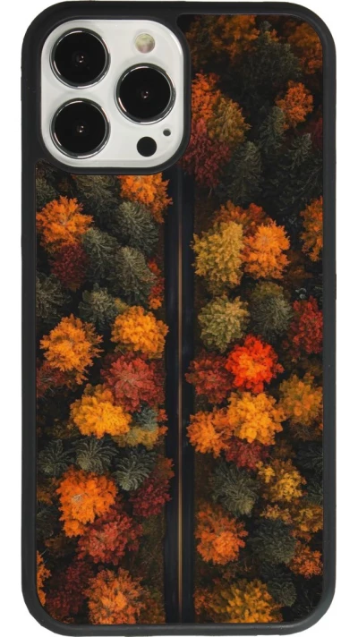 Coque iPhone 13 Pro Max - Silicone rigide noir Autumn 26 Road in autumn