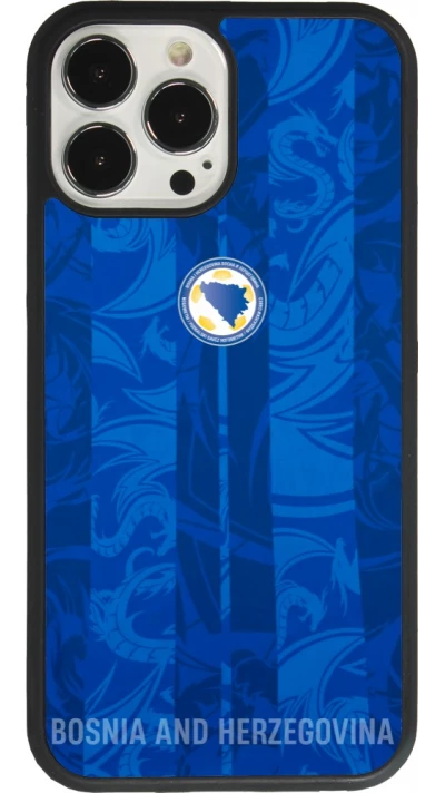 Coque iPhone 13 Pro Max - Silicone rigide noir Maillot de football Bosnie-Herzégovine 2026 personnalisable