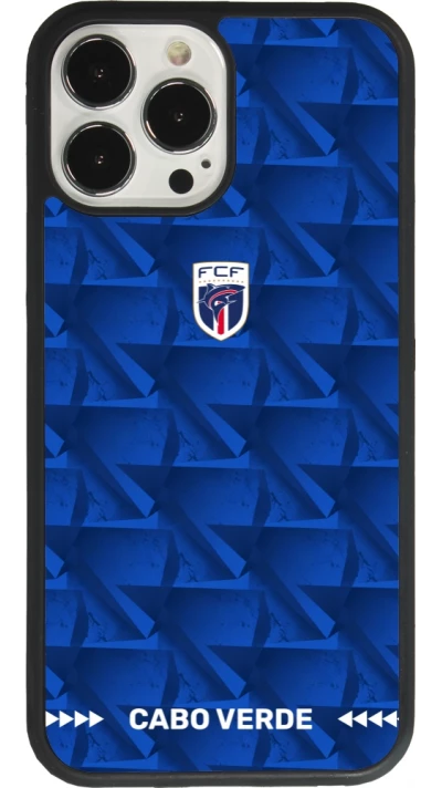 Coque iPhone 13 Pro Max - Silicone rigide noir Maillot de football Cap-Vert 2026 personnalisable