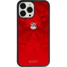 Coque iPhone 13 Pro Max - Silicone rigide noir Maillot de football Égypte 2026 personnalisable