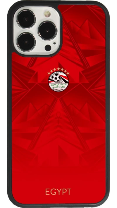 Coque iPhone 13 Pro Max - Silicone rigide noir Maillot de football Égypte 2026 personnalisable