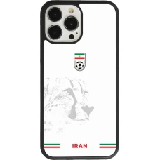 Coque iPhone 13 Pro Max - Silicone rigide noir Maillot de football Iran 2026 personnalisable