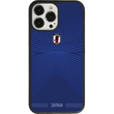 Coque iPhone 13 Pro Max - Silicone rigide noir Maillot de football Japon 2026 personnalisable
