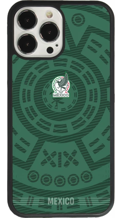 Coque iPhone 13 Pro Max - Silicone rigide noir Maillot de football Mexique 2026 personnalisable