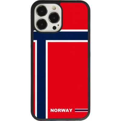 iPhone 13 Pro Max Case Hülle - Silikon schwarz Norwegen 2026 personalisierbares Fussballtrikot