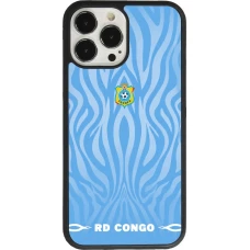 Coque iPhone 13 Pro Max - Silicone rigide noir Maillot de football RD Congo 2026 personnalisable