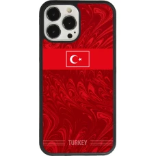 Coque iPhone 13 Pro Max - Silicone rigide noir Maillot de football Turquie 2026 personnalisable