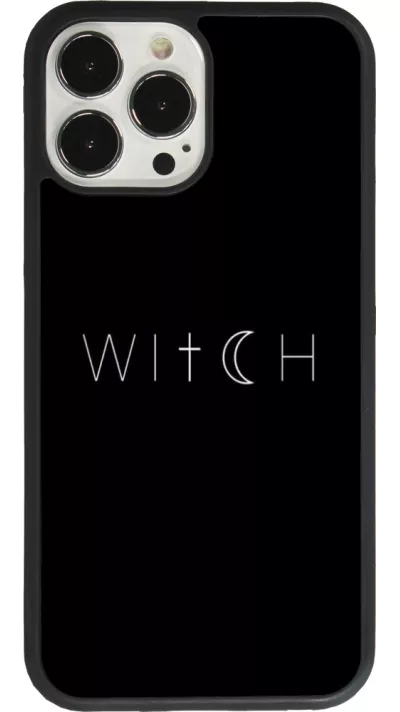 Coque iPhone 13 Pro Max - Silicone rigide noir Halloween 22 witch word