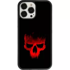 Coque iPhone 13 Pro Max - Silicone rigide noir Halloween 2023 scary skull