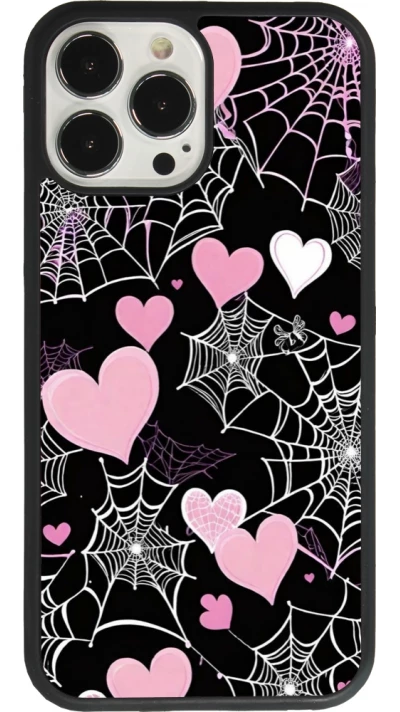 Coque iPhone 13 Pro Max - Silicone rigide noir Halloween 2024 girly