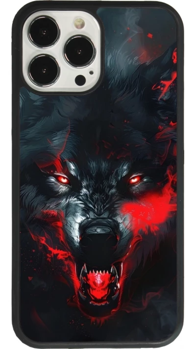 Coque iPhone 13 Pro Max - Silicone rigide noir Halloween 2024 mad werewolf