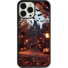 Coque iPhone 13 Pro Max - Silicone rigide noir Halloween 2025 Haunted house