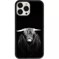 Coque iPhone 13 Pro Max - Silicone rigide noir Highland calf black