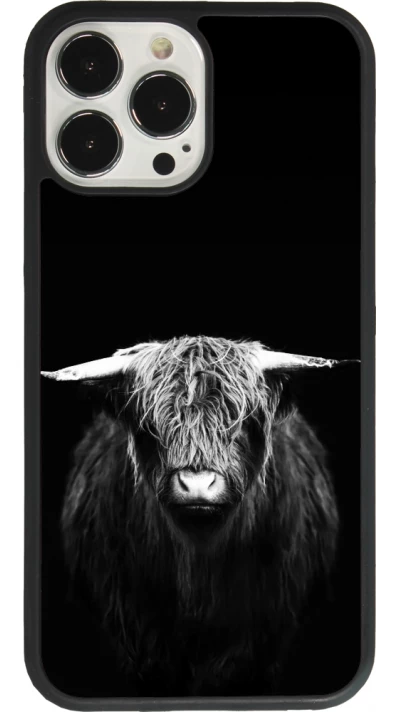 Coque iPhone 13 Pro Max - Silicone rigide noir Highland calf black