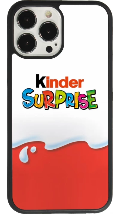 Coque iPhone 13 Pro Max - Silicone rigide noir Kinder Surprise