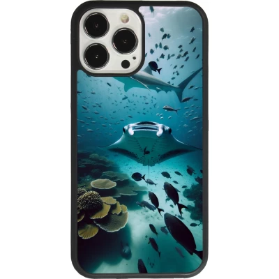 iPhone 13 Pro Max Case Hülle - Silikon schwarz Manta Lagune Reinigung