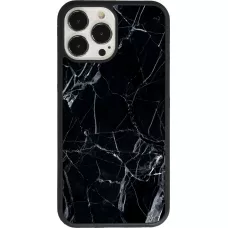 iPhone 13 Pro Max Case Hülle - Silikon schwarz Marble Black 01