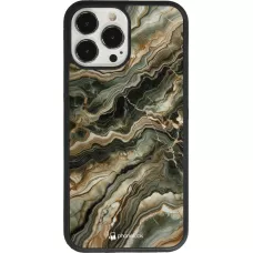 iPhone 13 Pro Max Case Hülle - Silikon schwarz Oliv Marmor