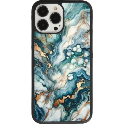 iPhone 13 Pro Max Case Hülle - Silikon schwarz Grüner Blauer Goldener Marmor