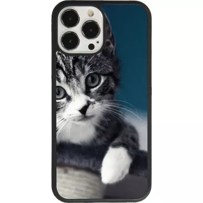 iPhone 13 Pro Max Case Hülle - Silikon schwarz Meow 23