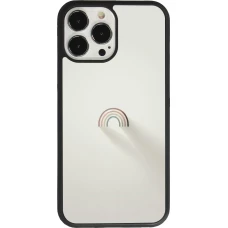 iPhone 13 Pro Max Case Hülle - Silikon schwarz Mini Regenbogen Minimal