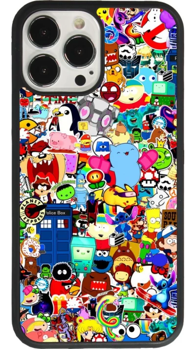 Coque iPhone 13 Pro Max - Silicone rigide noir Mixed cartoons