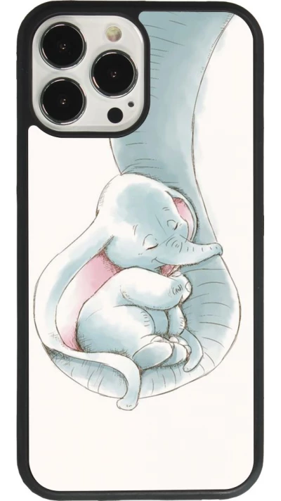 Coque iPhone 13 Pro Max - Silicone rigide noir Mom 1903