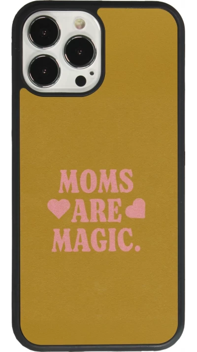 Coque iPhone 13 Pro Max - Silicone rigide noir Mom 2026 Are Magic