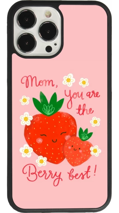 Coque iPhone 13 Pro Max - Silicone rigide noir Mom 2026 Berry best