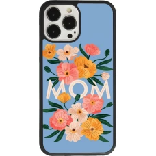 iPhone 13 Pro Max Case Hülle - Silikon schwarz Mom 2026 Flowers
