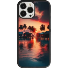iPhone 13 Pro Max Case Hülle - Silikon schwarz Paradies Malediven
