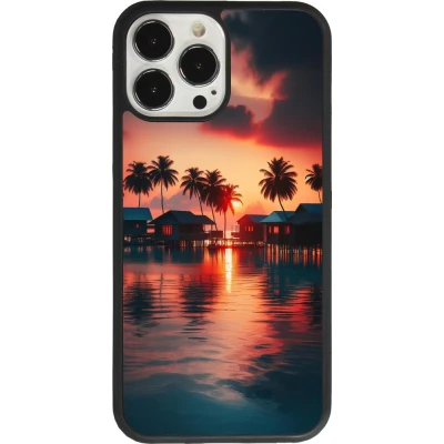 iPhone 13 Pro Max Case Hülle - Silikon schwarz Paradies Malediven