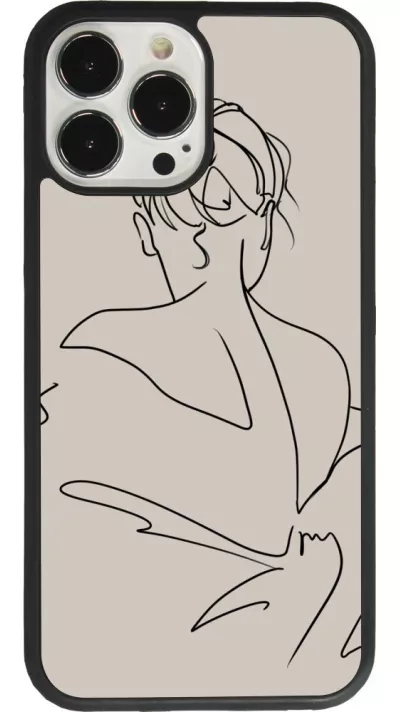 Coque iPhone 13 Pro Max - Silicone rigide noir Salnikova 05