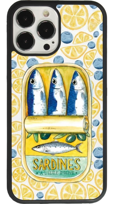 Coque iPhone 13 Pro Max - Silicone rigide noir Sardines in oil 2026