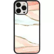 Coque iPhone 13 Pro Max - Silicone rigide noir Shimmering Orange