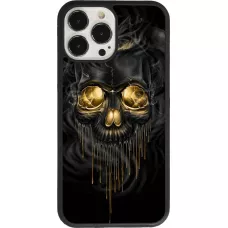 Coque iPhone 13 Pro Max - Silicone rigide noir Skull 02