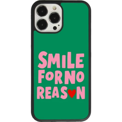 iPhone 13 Pro Max Case Hülle - Silikon schwarz Smile for no reason 2026