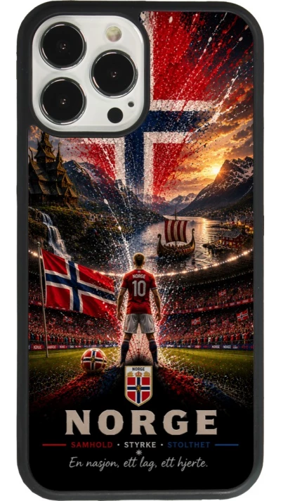 iPhone 13 Pro Max Case Hülle - Silikon schwarz Fussball Norwegen splash 2026