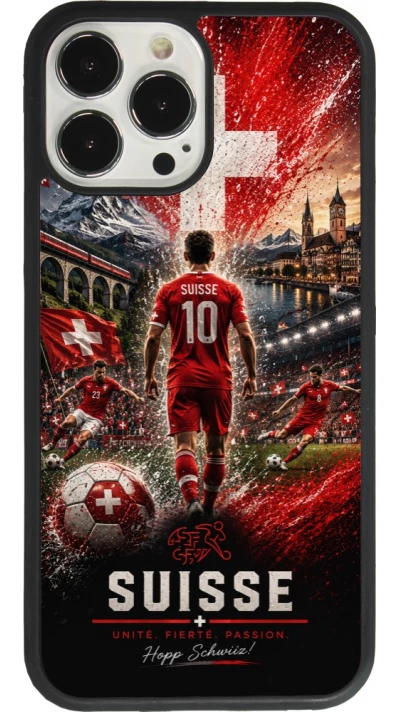 iPhone 13 Pro Max Case Hülle - Silikon schwarz Fussball Suisse splash 2026