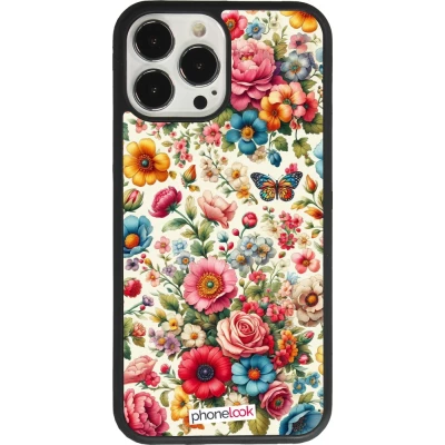 iPhone 13 Pro Max Case Hülle - Silikon schwarz Spring 25 fruehling bluetend