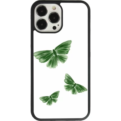 iPhone 13 Pro Max Case Hülle - Silikon schwarz Butterflies Spring 2026