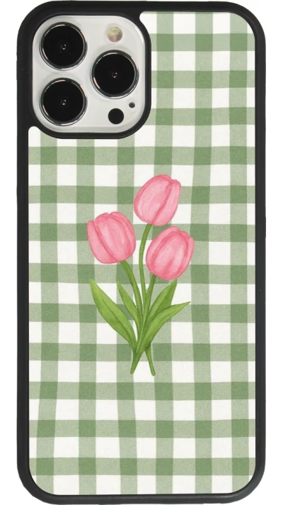 iPhone 13 Pro Max Case Hülle - Silikon schwarz Green vichy tulips Spring 2026
