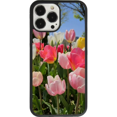 iPhone 13 Pro Max Case Hülle - Silikon schwarz Tulips Spring 2026